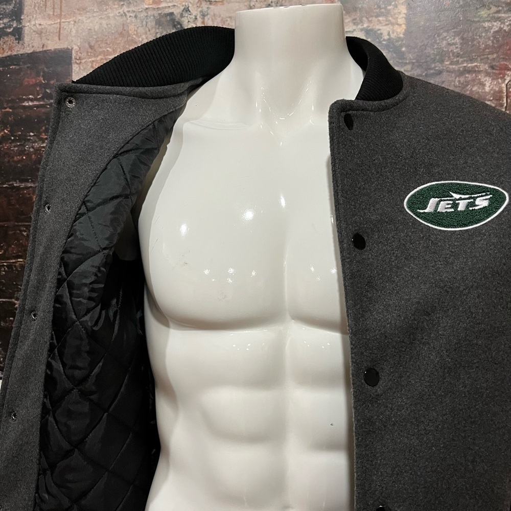 MEW NFL New York Jets Chenille Wool Blend Varsity Jacket Choose Size MEDIUM - Picture 8 of 8